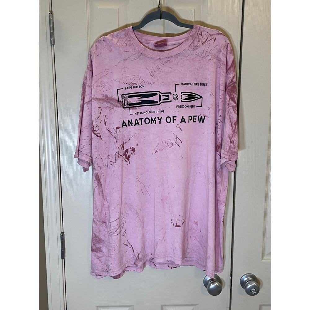 Comfort Colors Graphic Tee Unisex 3XL Pink NWOT Anatomy of a Pew Color Blast